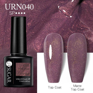 Matte Pink Blue Gel Nail Polish Semi Permanent LED Nail Art Design Elegant Warm Colors For Womens