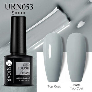 Matte Pink Blue Gel Nail Polish Semi Permanent LED Nail Art Design Elegant Warm Colors For Womens