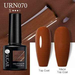 Matte Pink Blue Gel Nail Polish Semi Permanent LED Nail Art Design Elegant Warm Colors For Womens