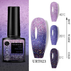 2022 NEW Purple Gel Nail Polish UV Color Changing Gel Nail Polish Stylish Three Layer Effect For Womens