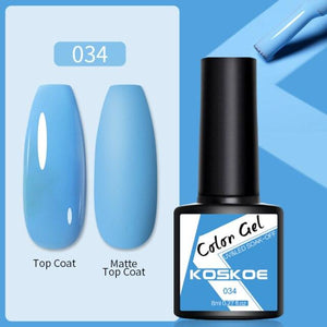 Womens Glossy Colorful 8ml Nail Gel Polish Permanent UV LED Summer Winter High Quality Fashion Design