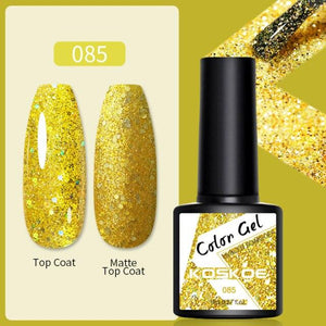 Womens Glossy Colorful 8ml Nail Gel Polish Permanent UV LED Summer Winter High Quality Fashion Design