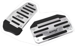 3Pcs/Set Universal Aluminum Manual Transmission Non-Slip Car Pedal Cover Set Kit Pedals Red Blue Silver Car Vehicle Sports Accelerator Brake No Drill Non-Slip Performance Car Rest Pedal Brake Auto Sports Gas Fuel Petrol Clutch Brake Pad Auto Accessories