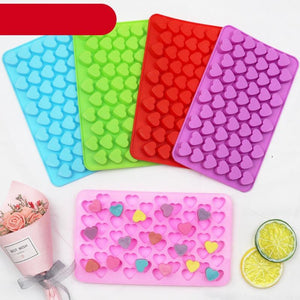 Mini Heart Mold Silicone Ice Chocolate Fondant Mould 3D Pastry Jelly Cookies Baking Cake Decoration Tools 5 Colors Silicone Mold Mini Heart Shape Silicone Ice Cube Molds Trays Chocolate Cute Pink Mold