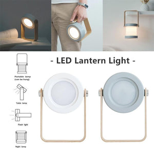 Retractable Bedroom Bedside Reading Light Folding Led Desk Lamp Wooden Handle Portable Lantern Light For Camping Emergency Lamps Decorative Table Lamp Cute Study Lamps for Bedroom Décor