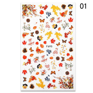 Blue Butterfly 3D Nail Stickers Flowers Leaves Self Adhesive Transfer Sliders Wraps Manicures Foils Decorations Decoration Tattoo Manicure Transfer Nail Decals Flowers Butterfly Designs Nails Supply Manicure Tips Design Nail Decoration