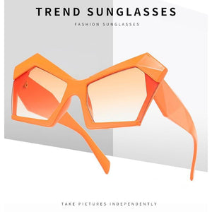 Oversized Square Cateye Polarized Sunglasses Big Trendy Style Fashionable Personality Big Frame Sunglasses New Fashionable & Popular Street Style Sunglasses For Women