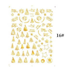 Sliver Bronzing Christmas Slider Nail Art 3D Decals Decoration Snowflake Nail Art Sticker Manicures Transfer Foil Xmas Gift  Nails Snowflake Nail Art Stickers Decals Christmas Nail 3D Self Adhesive Nail Stickers for Acrylic Nails Snowflake