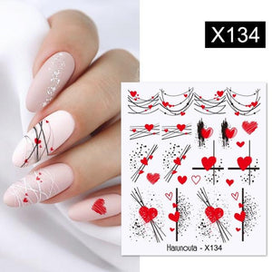 Marble Blooming 3D Nail Sticker Decals Flower Leaves Transfer Water Sliders Abstract Geometric Lines Nail Watermark Decals iridescent Decoration Nail Self-Adhesive Decals Nail Stickers Water Transfer Fresh Nail Decals for Nail Art Butterfly Palm