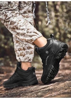 Men's Shoes Sports Outdoor Hiking Shoes Training Men's Boots Waterproof Outdoor Snow Durable Boots Winter Tactical Workout Shoes For Camping Walking