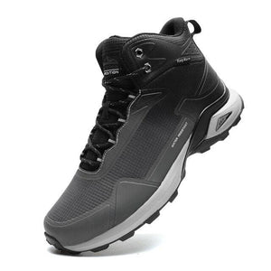 Men's Warm Boots Plush Snow Boots Outdoor Non-Slip Hiking Boots High Top Waterproof Sports Men's Winter Boots Snow Boots Warm Lined Non Slip Leather Shoes
