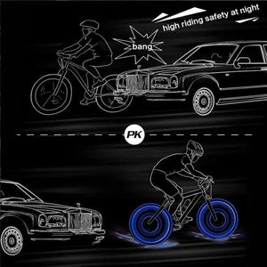 Waterproof LED Bike Wheel Light  Bicycle Spoke Light Bicycle Tire Light Strips Cycling Safety Warning Lamp Bike Wheel Lights  Safety Warning Tire Strip Light For Night Riding Glow Light Fun Safety Light Bike Accessories For Kids
