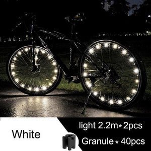 Waterproof LED Bike Wheel Light  Bicycle Spoke Light Bicycle Tire Light Strips Cycling Safety Warning Lamp Bike Wheel Lights  Safety Warning Tire Strip Light For Night Riding Glow Light Fun Safety Light Bike Accessories For Kids