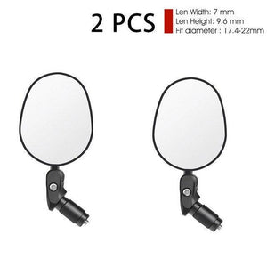 Bicycle Rearview Mirror Rotation Adjustable Rear View Road Wide Range Back Bicycle Handlebar Mirror HD Wide Angle Bicycle Rear View Mirrors Adjustable Rotation Handlebar Convex Mirror For Bike Cycling