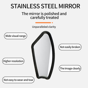 Bike Wide Range Back Sight Reflector Bike Mirror Bicycle Handlebar Rear View Mirror Bike Rear view Mirror Left With Light Reflector Safer No-Shock Bicycle Mirror Rearview Mirror Universal For Bike Bicycle