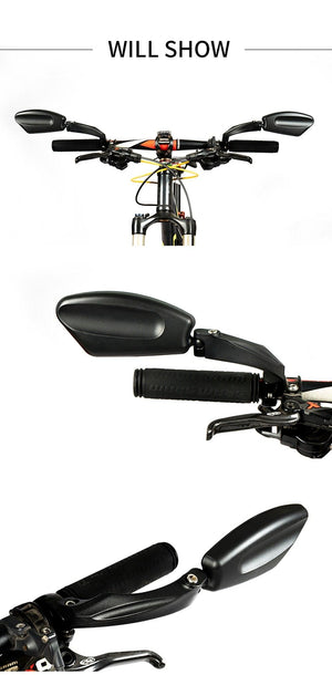 Bike Wide Range Back Sight Reflector Bike Mirror Bicycle Handlebar Rear View Mirror Bike Rear view Mirror Left With Light Reflector Safer No-Shock Bicycle Mirror Rearview Mirror Universal For Bike Bicycle