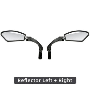Bike Wide Range Back Sight Reflector Bike Mirror Bicycle Handlebar Rear View Mirror Bike Rear view Mirror Left With Light Reflector Safer No-Shock Bicycle Mirror Rearview Mirror Universal For Bike Bicycle