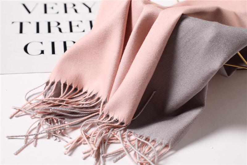 Fashion Winter Solid Soft Scarf Cashmere Lightweight Scarves Shawls Cashmere Escharpe Scarfs Lightweight Shawls Hijabs Shawls Escharpe Elegant Wrap Blanket Bandana Tassel For Lady