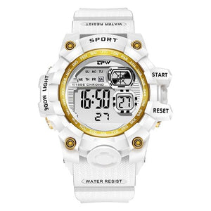 Digital Watches For Women School Girl Student  Transparent Color Water Resistent Silicone Strap Stopwatch Alarm Countdown Dual Time Ultra Super Wide-Angle Display Digital Wrist Watches For Men Women