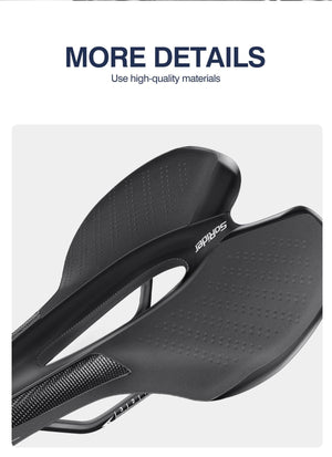 Road Bike Saddle Bicycle Seat With Warning Taillight USB Charging Mountain Cycling Racing PU Breathable Soft Seat Cushion Comfortable Bicycle Seat With Central Relief Zone Ergonomics Design Exercise Bike Seat