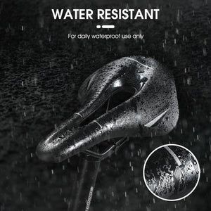 Ultra Light Comfortable Bicycle Saddle Mountain Road Bike Seat Soft Leather Hollow Breathable Cushion Seat Ergonomics Design Breathable Suspension Gel Bike Saddle Cushion For Mountain Bike Road Bike