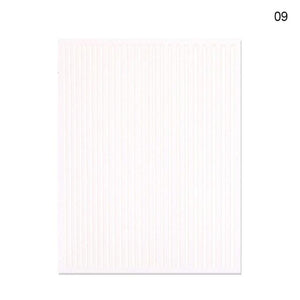 Black White 3D Nail Stickers Metal Gold Silver Geometric Tassel Strip Line Adhesive Transfer Decals Nail Art Design  Gold Silver Metal Nail Sticker  Metallic Curve Strip Line Nail Decal Self-Adhesive 3D Wave Design Nail Tips Decorations Manicure for Women