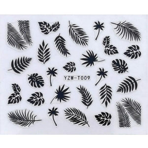 Nail Stickers for Manicure Nail Sticker Sliders For Nails Decal Self-adhesive Nails Figures Transfer Black Accessories Sliders Manicure Decoration 3D Nail Supplies Holographic Decals Transfer Sliders Nail Design Manicures Nail Self-Adhesive Sticker