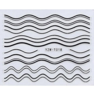 Nail Stickers for Manicure Nail Sticker Sliders For Nails Decal Self-adhesive Nails Figures Transfer Black Accessories Sliders Manicure Decoration 3D Nail Supplies Holographic Decals Transfer Sliders Nail Design Manicures Nail Self-Adhesive Sticker