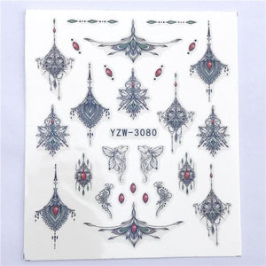Fox Wolf Animal 3D Embossed Nail Sticker Flower Adhesive Manicure Slider Nail Art Tips Decorations Decals Manicure Design Golden Firework Star Accessories Heart Nail Art Stickers Glitter Decals Love Nail Sequins Laser Heart Nail