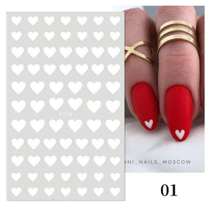 Rose Gold Star 3D Nail Stickers Silver Black White Star Heart Transfer Stickers for Nails DIY Decals Manicures Decoration Tips Nail Art Decals Water Transfer Nail Decals Sticker For Pretty Girl Self-Adhesive Nail Decals Designer Nail Stickers for Acrylic