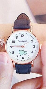 Girl Cute Watch Analog Childrens Quartz Comfortable Watch Girl Elementary School Fashion Girl Analog Watch Unisex Wrist Watches Stainless Steel Dial Leather Strap Watches Quartz Fashion Watch