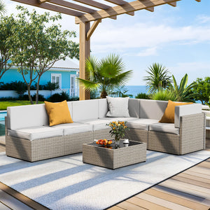 Axis 106.2" Classic Outdoor Sectional Set, 7-Piece