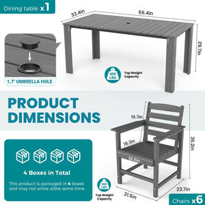 Corex HDPE Classic Dining Set, 10-Piece