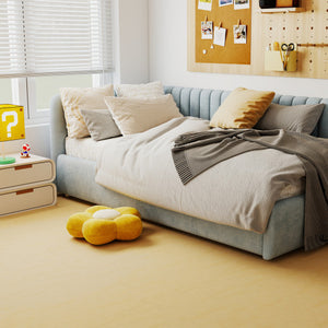 25 Pack-100 Sq.Ft. Foam Floor Tiles Interlocking Carpet Tiles with Edge Borders-Beige