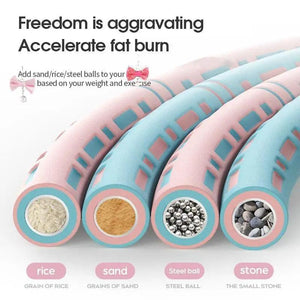 Professional Sports Fitness Hula Hoop Stainless Steel Elastic Thickened Foam Hula Hoop - Detachable Size Adjustable