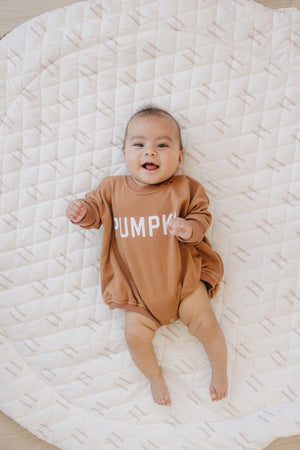 Pumpkin Sweatshirt or Sweatshirt Romper - Cream or Orange