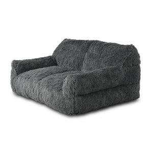 Pamapic 2-Seater Faux Fur Big Bean Bag Chair for Adult