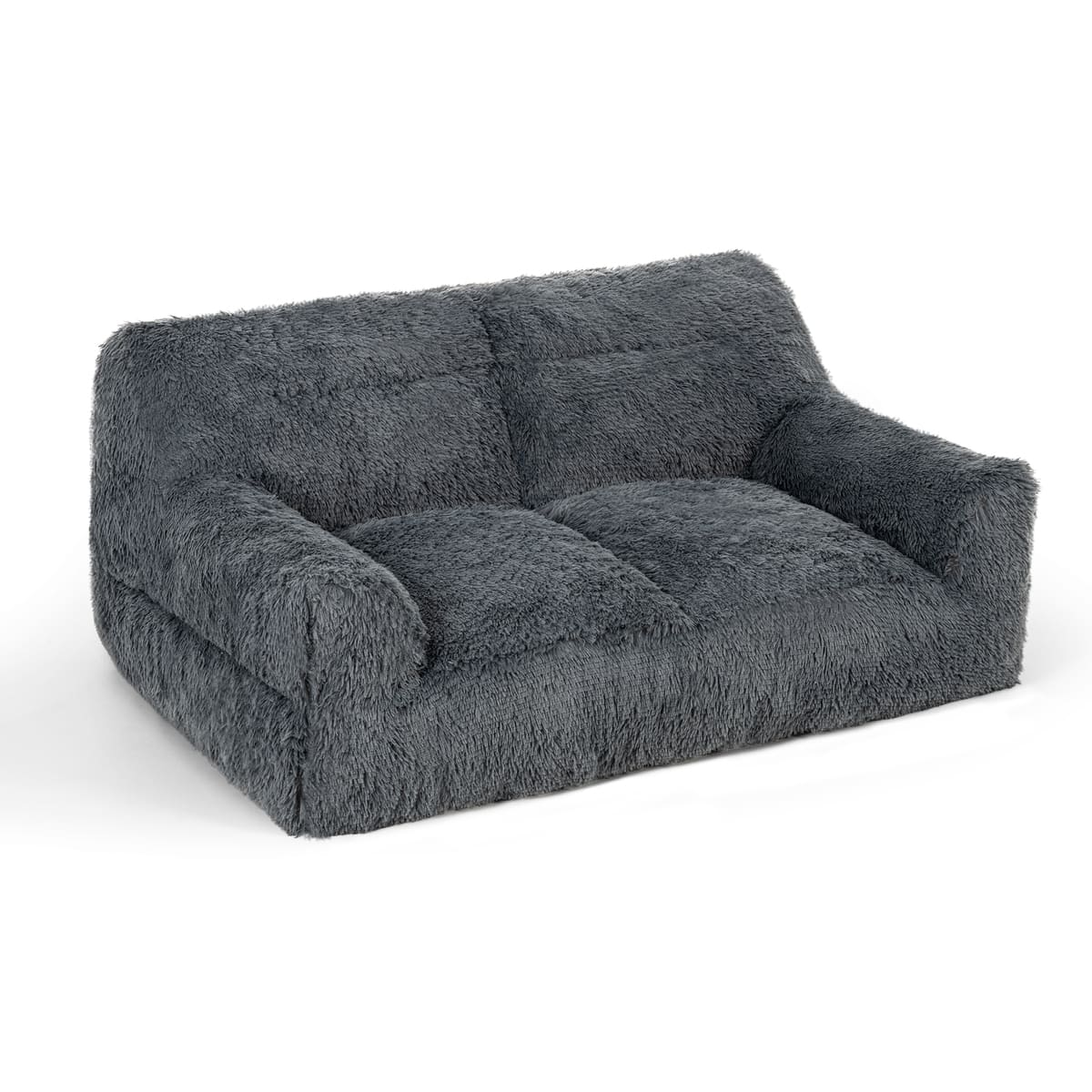 Pamapic 2-Seater Faux Fur Big Bean Bag Chair for Adult
