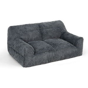 Pamapic 2-Seater Faux Fur Big Bean Bag Chair for Adult