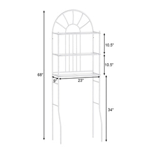 3-Tier Bathroom Rack Over-the-Toilet Storage Rack with 3 Shelves