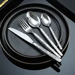 4pcs Stainless Steel Cutlery Set for Christmas Dinner