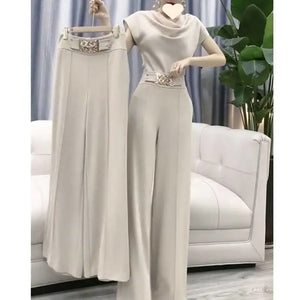 2023 Women's Casual Wide-Leg Skirt Set for Summer