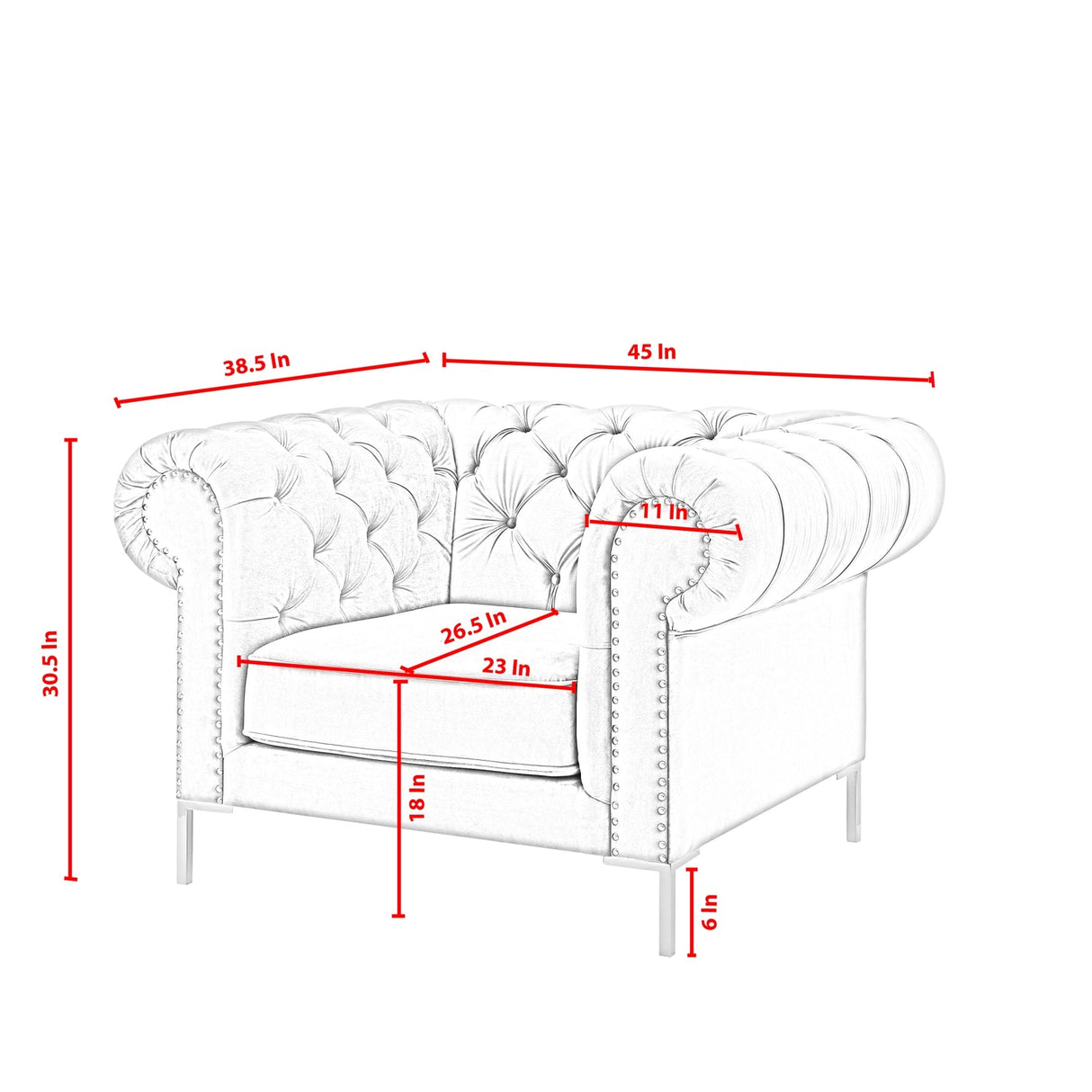 Carolyn Button Tufted Club Chair