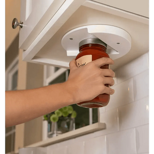 Quick Unique Design V-Shape Multi-function Lid Jar Opener Under Cabinet Professional Cans Fits Any Sizes Useful Kitchen Gadget
