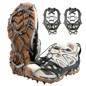 22 Anti Slip Stainless Steel Crampons for Shoes and Boots