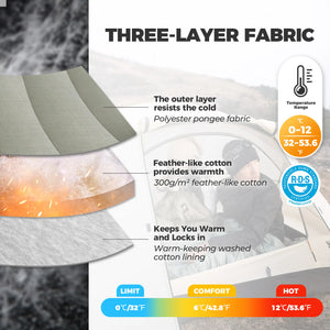Cotton Envelope Portable Backpacking Sleeping Bag for Outdoor Camping with Compression Sack