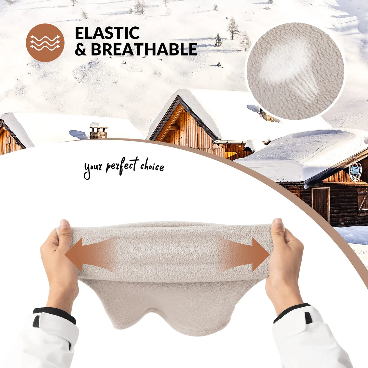 Double-Sided Fleece Integrated Face and Neck Warmer for Ultra Comfort