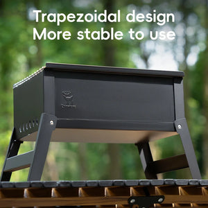 Foldable BBQ Grill with Durable Chrome-Plated Net and Ventilation