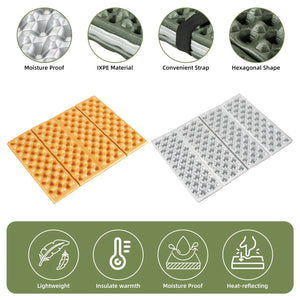 Folding Seat Pad Mat with Foam for Hiking & Camping,  Lightweight & Portable