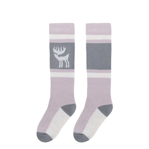Wool Blend Kids Ski Socks, Knee-high Warm Thermal Snowboard Skating Socks for Boys & Girls